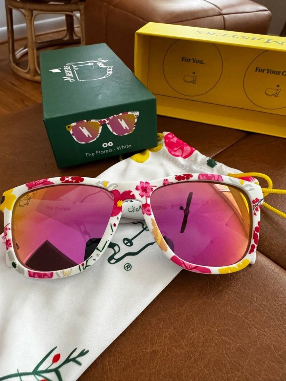 2026 Masters x Goodr: "The Florals - White" sunglasses